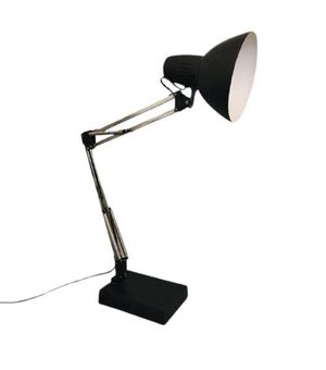 1970s Original Black Gorgeous Architect Table Lamp by Arteluce. Made in Italy