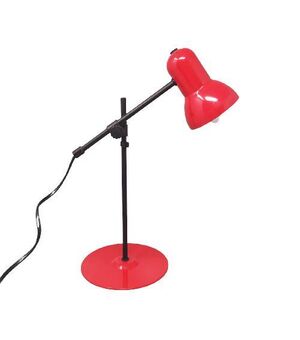 1970s Stunning Red Table Lamp by Veneta Lumi. Made in Italy