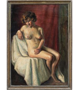 Pittore bohémien francese (inizi XX sec.) - Nudo femminile.