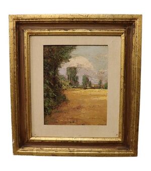 Dipinto olio su cartone firma N. Chianese epoca '900