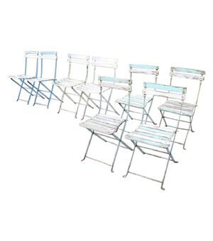 Sedie vintage pieghevoli set di 8