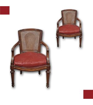 PAIR OF NEOCLASSICAL ARMCHAIRS LATE 18TH CENTURY