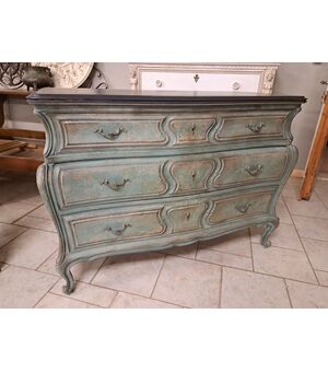 Painted Louis XV style chest of drawers