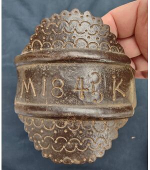 Bel ferro forgiato ed inciso proveniente da un carro trentino