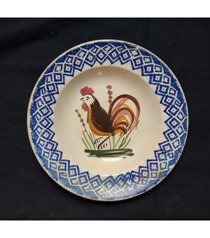 Piatto del gallo Mondovì Vedova Besio e Figlio