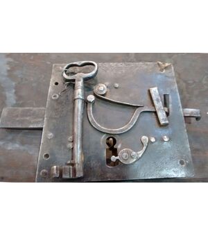 Serratura completa di bella chiave originale funzionante