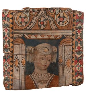 Ritratto di nobildonna, tempera su tavola Cremona