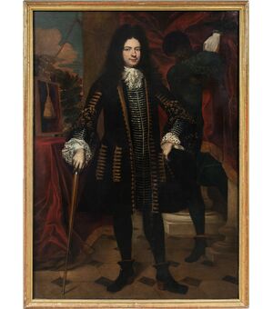 Giovanni Bernardo Carbone (Genova 1614 – Genova 1683) - Ritratto di gentiluomo.