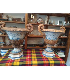 Coppia di vasi in terracotta toscani h.60