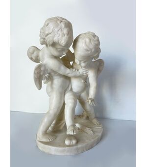 "Eros e Anteros" - scultura in alabastro