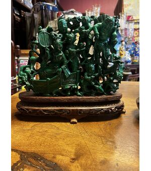 Importante blocco in malachite