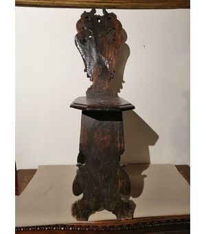 Sgabello del '500 in noce