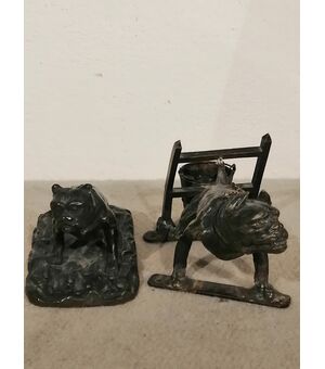 Due bronzetti dell'800 raffiguranti cani