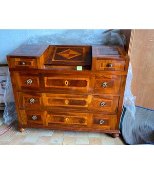 Ribalta scrivania del '700 lastronata e filettata