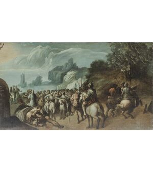 La decollazione di Golia - Scuola italiana XVII secolo - olio su tela