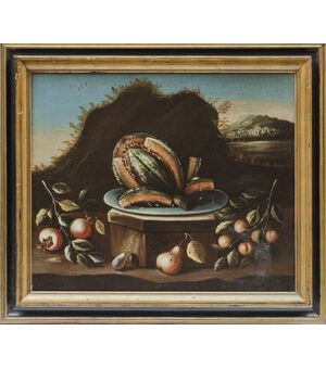 Scuola italiana (XVII) - Natura morta - olio su tela