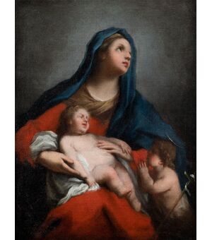 Jacopo Amigoni (Venezia 1682 - Madrid 1752) - Madonna con Bambino.