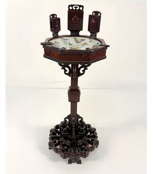 Gueridon du fumoir in mogano, Cina, seconda metà del XIX secolo
