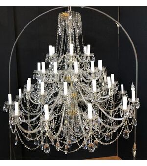 Bohemian chandelier, dimensions 160x160 cm, with documentation