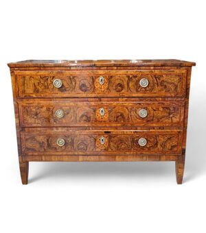 CASSETTONE IN RADICA DI ULIVO - EMILIA - FINE XVIII SEC.