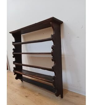 Piattaia in abete - rustica - fine '800 - scaffalatura mensola