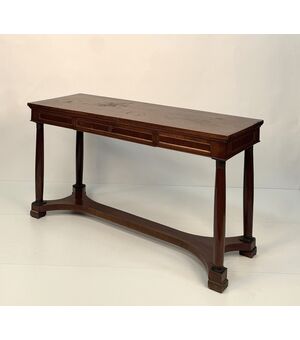 Scrivania da centro in mogano XX secolo