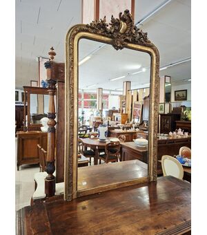 Specchio Specchiera in legno dorato