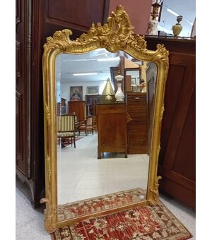 Specchio Specchiera in legno dorato