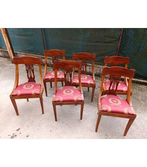 Gruppo di 6 sedie a "Gondola"