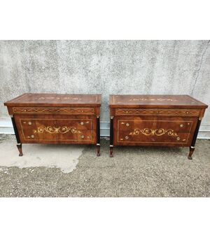 Coppia di Como intarsiati