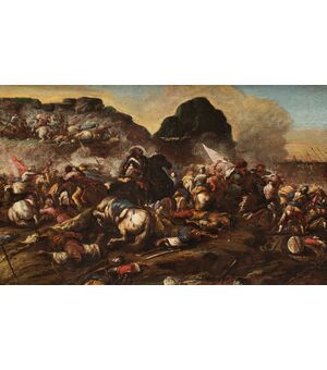 Antonio Calza (Verona, 1653-1725), Battaglia tra Cristiani e Turchi