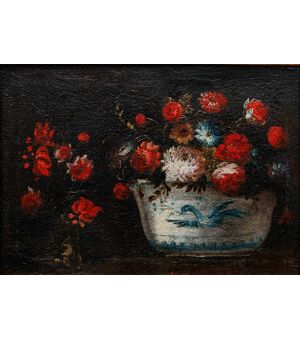 Scuola lombarda del XVII secolo, Natura morta con vaso di fiori