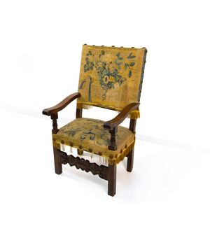 Poltrona in noce, XVII secolo