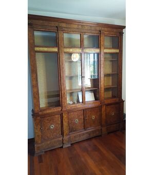 LIBRERIA IN RADICA DI NOCE