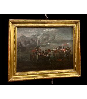 Dipinto olio su tela battaglia