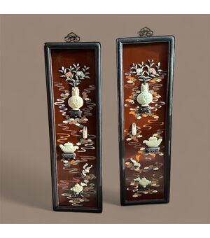 Coppia di pannelli decorativi