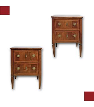 COPPIA DI COMODINI LUIGI XVI SECONDA META’ XVIII SECOLO