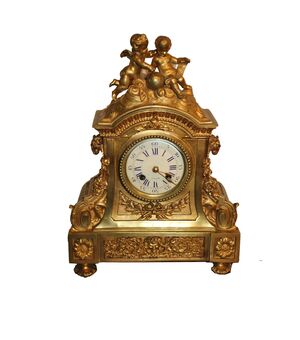 Orologio da tavolo Stile Luigi XIV in Bronzo Dorato - XIX secolo