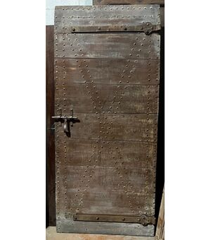 PTCR517 - Portoncino chiodato da ingresso, epoca '700, misure cm L 99 x H 219