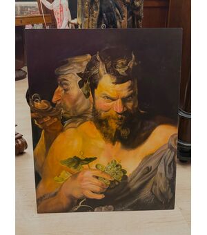 Dipinto di satiri su legno