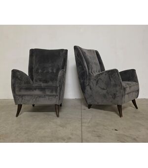 Coppia Poltrone di Gio Ponti per Isa Bergamo