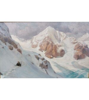 Veduta invernale al gran Zebru