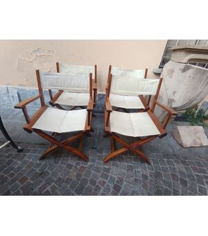 set di 4 sedie da regista con design iconico