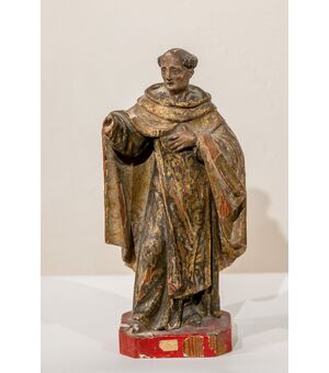 Santo in legno policromo - Spagna XVII secolo