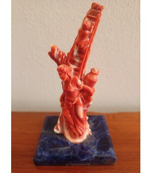 Scultura in corallo rosso mediterraneo