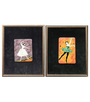 Giuseppe Maretto (Milano 1908– 1984) - 2 Smalti con ballerine