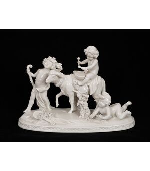 Antique Capodimonte porcelain sculpture from the early 20th century.     