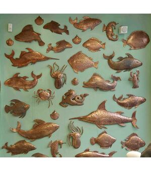 the 60 decorative fish in copper