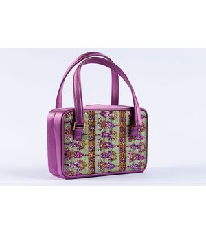 “Collezione Franco Jacassi” – borsa rosa con tessuto lurex anni’60