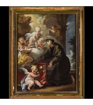 Antico dipinto olio su tela Camillo Sagrestani Firenze 1660 - 1731 